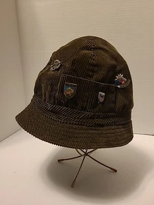 Original STANTON Exclusive Corduroy Bucket Hat With Pins & Pockets Green Sz 59  - Picture 1 of 16