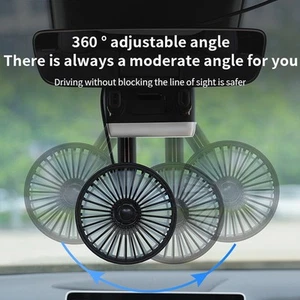 12V 24V Electric Fan Adjustable Car Fan Rearview Mirror Compatible For Cars - Picture 1 of 12
