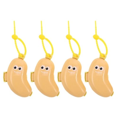  4pcs Portable Toothbrush Covers: Banana-Shaped Toothbrush Case Cute Fruit Tooth - Image 1 of 4
