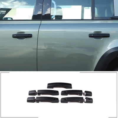 Cubierta del panel de manija de puerta lateral ABS negro mate para Land Rover Defender 110 2020-23 Foto 1 de 4