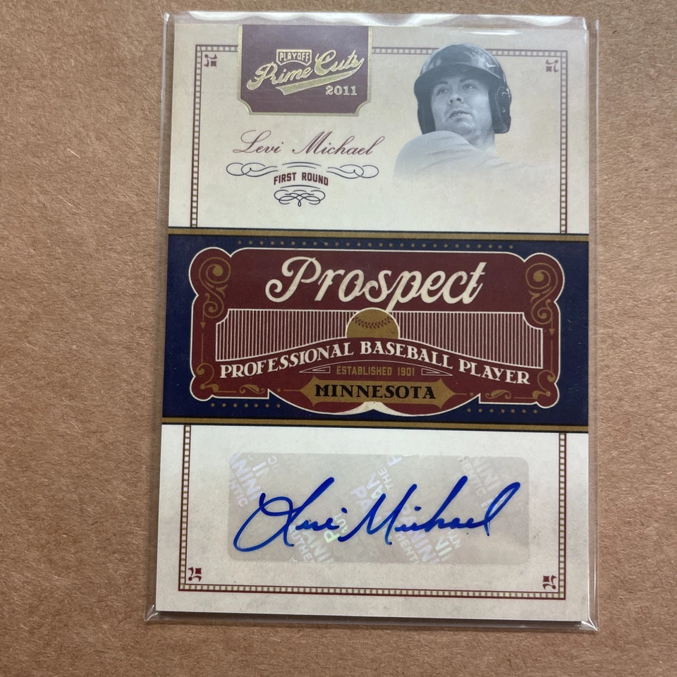 2011 Playoff Prime Cuts Levi Michael RC Auto 48/49 Sharp! - Image 1 of 4