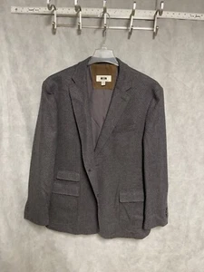 Joseph Abboud Blazer Men 46R Chameleon 2B Elbow Pad Flannel Surgeon Cuff 2X Luxe - Picture 1 of 12