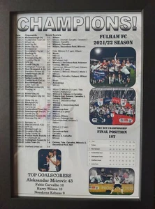 Fulham Championship champions 2022 - framed print - Picture 1 of 2
