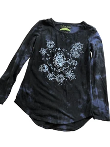 Earth Yoga Long Sleeve T-Shirt Top Tee Tie-Dye Organic Cotton Mandala Tunic S - Picture 1 of 6