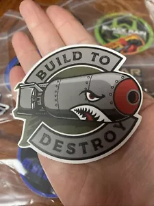 NEW 2025 SHOT SHOW Seven Plus Build To Destroy Decal Sticker 7Plus Tactical Pew - Picture 1 of 2