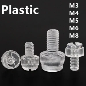 Transparent Acrylic Plastic Slotted Cheese Head Screws M3 M4 M5 M6 M8 - Picture 1 of 12