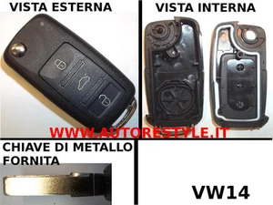 Llave Funda Mando Para Control Remoto Volkswagen VW Touareg Sin Electrónica - Imagen 1 de 1