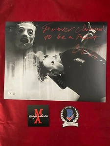 COREY TAYLOR SLIPKNOT STONE SOUR SIGNED 11x14 PHOTO! BECKETT COA! CMFT! IOWA! - Picture 1 of 1