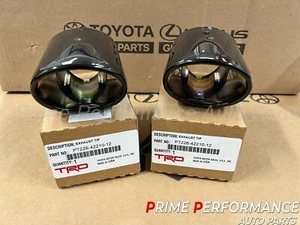 Juego de 2 puntas de escape cromadas negras originales Toyota RAV4 2019-2024 PT226-42210-12 - Imagen 1 de 9