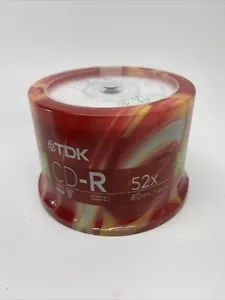 NEW SEALED TDK CD-R Data, 80 Minute, 700 MB, 52x 50-Pack Spindle ORIGINAL DISCS - Picture 1 of 4