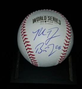 Madison Bumgarner & Buster Posey Signed 2014 World Series ball w/ PSA/DNA cert - Picture 1 of 2