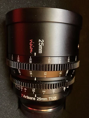 7artisans 25mm T1.05 Long Focus Large Aperture Cine Lens for Sony E-Mount Camera - Image 1 of 4