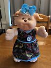 1980s Cabbage Patch Kid Peach Puppy Dog Koosas Koosa Colorful Music Notes Dress