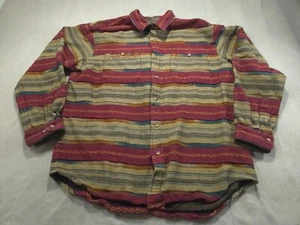 Vintage Territory Ahead Shirt Mens Large Red Aztec Southwestern Blanket - Picture 1 of 9