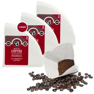 300 size V02 white coffee filter papers, V shaped, compatible with Hario - Picture 1 of 3