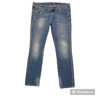 Vintage Y2K Vigoss Jeans Light Wash Low Rise Distressed Faded Denim Size 13 - Image 1 of 4