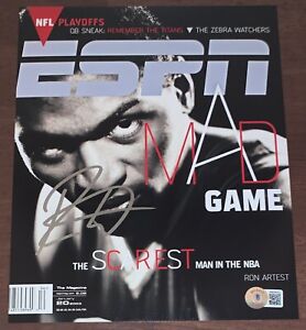 Ron Artest Metta Signed Autographed 8x10 Photo ESPN Cover Indiana Pacers Beckett