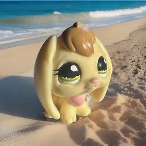 🐰littlest pet shop #1167 Cream And Brown Floppy Eared Bunny With Green Eyes🐰 - Picture 1 of 14