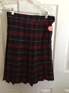 French Toast Red And Navy Blue Plaid Uniform Skirt Size Girls 14 NWT - Picture 1 of 6