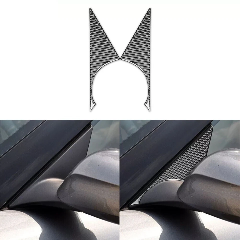 Carbon Fiber Side Rearview Mirror A-Pillar Triangle Cover For BMW Z4 E89 2009-16 - Image 1 of 4
