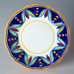 Eugenio Ricciarelli es04 Geometrico 8” Deruta Italian Majolica Salad Plate 2013 - Picture 1 of 5