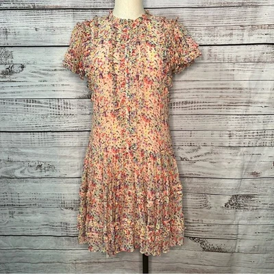 Rebecca Taylor Women's 6 Floral Chiffon Short Sleeve Margo Floral Dress - Image 1 of 4