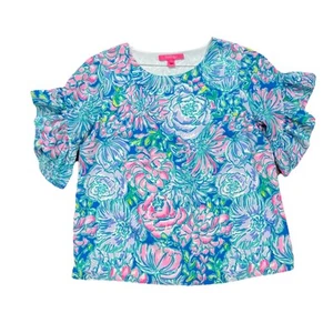Lilly Pulitzer Darlah Top Lileeze Print in Full Bloom Size S RN005491 - Picture 1 of 7