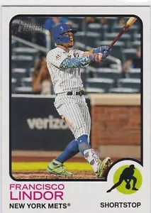 2022 Topps Heritage Image Variation #196 Francisco Lindor - Mets - Bild 1 von 2