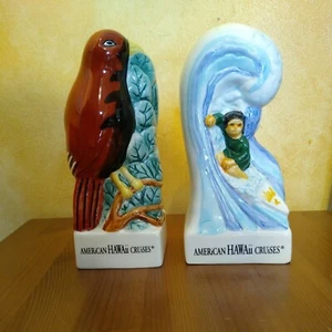 American Hawaii Cruises Set of 2 Tiki Mugs? Travel Souvenir Honeycreeper Surfer - Picture 1 of 7