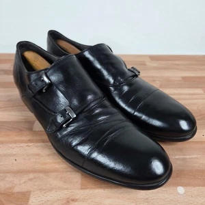 Zapatos de vestir John Varvatos de cuero con doble correa de monje negros para hombre talla 11,5 M - Imagen 1 de 23