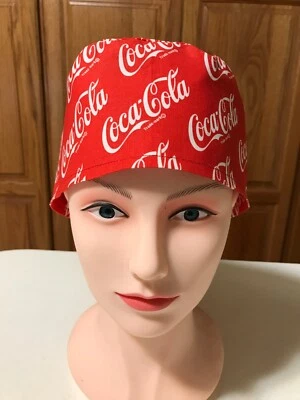 Sombrero Exfoliante/Chef Enfermería Médica Quimio Calavera Gorra Estampado Coca-Cola Tela de Algodón Foto 1 de 4