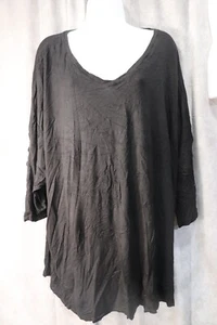 Terra & Sky Women's Black Long Sleeve Tunic Shirt Plus Size 4X - Picture 1 of 3