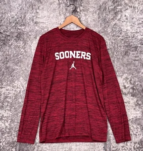 New Nike Jordan Shirt Medium Mens Oklahoma University Sooners Long Sleeve - Picture 1 of 8
