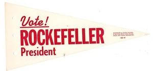 Banderín bandera antena campaña presidente Rockefeller de la década de 1960 - Imagen 1 de 1