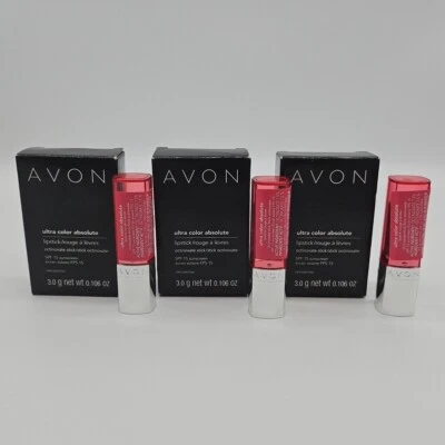 NEW - Avon Ultra Color Lot of 3 Absolute Lipstick Comfort Caramel SPF 15 - Image 1 of 4