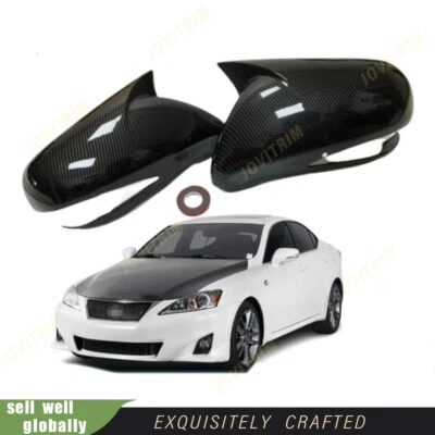 For Lexus IS IS250 IS350 ISF 2006-2012 Carbon Fiber Rearview Mirror Cover Cap Foto 1 de 4