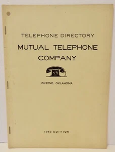 Vintage 1963 O’Keene Oklahoma Mutual Telephone Directory - Foto 1 di 3