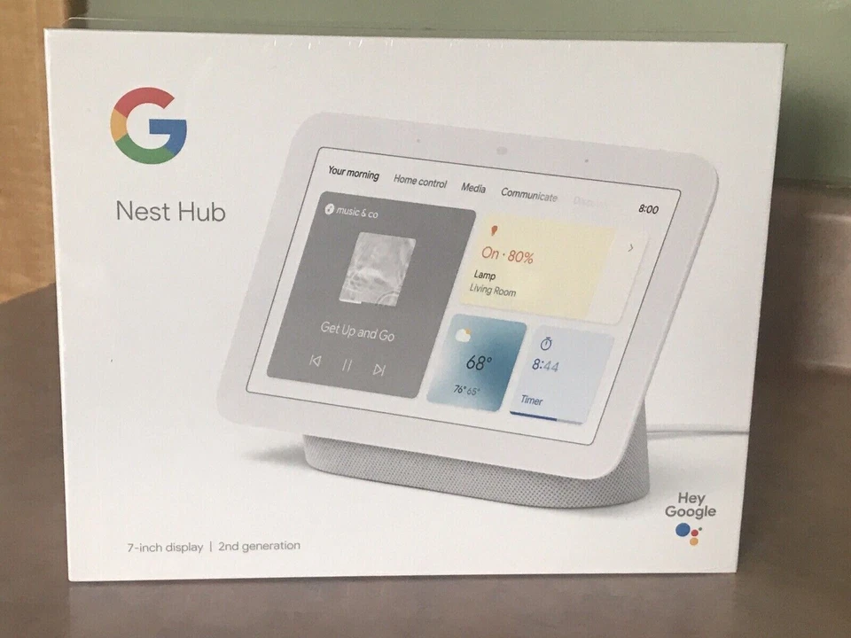 Google Nest Hub 7” Smart Display with Assistant (2nd Gen) Chalk - New Sealed - Image 1 of 4