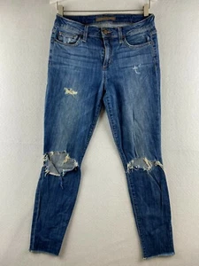 Pantalones de mezclilla Joe's ajustados al tobillo para mujer 27 azul elástico desgastados rasgados oscuros - Imagen 1 de 12