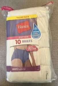 Hanes Women's Cotton Briefs 10-pk. Size 10 (18-20) - Picture 1 of 2