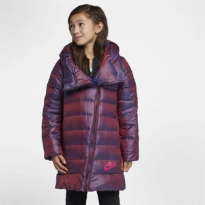 NWT Nike Sportswear Down Fill Parka Jacket Girls Size M Iridescent Purple $175 - Picture 1 of 2