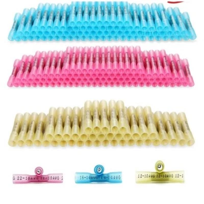 Heat Shrink Wire Connectors Butt Terminals Automotive Crimp Waterproof 200-50X - Image 1 of 4