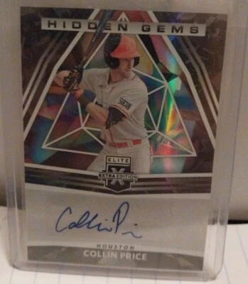 Collin Price 2022 Elite Extra Edition Auto HIDDEN GEMS Houston Astros No. HG-CP - Image 1 of 2