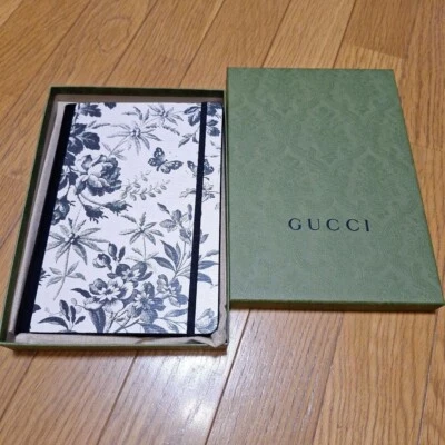 GUCCI 2022 Large Herbarium Print Butterfly Stationery Note Memo Notebook ro - Image 1 of 4