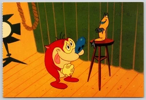 Postcard The Ren & Stimpy Show 1992 Nickelodeon Cartoon Grosset and Dunlap - Picture 1 of 2