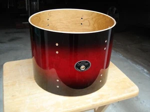 12" x9" TAMA SILVERSTAR Tom "SHELL" (only) Cherrywine/Black Lacquer. BIRCH 2000s - Picture 1 of 8
