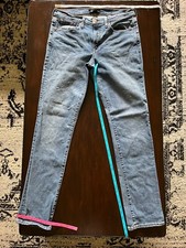 Men's Madewell Slim Fit Medium Wash Stretch Denim Jeans Zip Fly Size 33x34