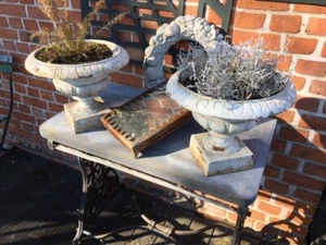 Vase Vasen Jardiniere Früchte Garten Gußvase Pflanzgefäß Henkelvase Gartenvase - Picture 1 of 6