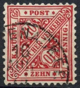 Wurttemberg 1906-1919 SG#O186, 10pf Rose Official Used #E17436 - Picture 1 of 1