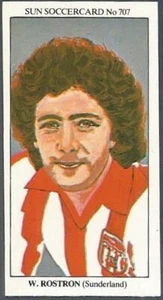 THE SUN 1979 SOCCERCARDS #707-SUNDERLAND-ARSENAL-WILF ROSTRON - Picture 1 of 1